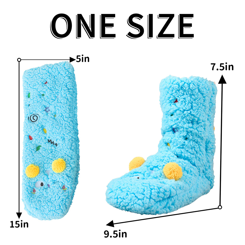 Plush Fuzzy Warm Floor Socks - Purple