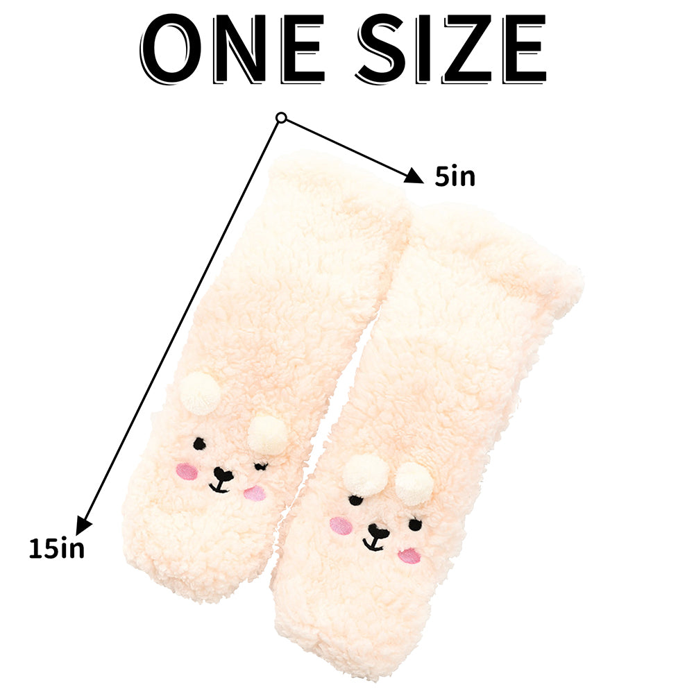 Plush Fuzzy Warm Floor Socks - Light Pink