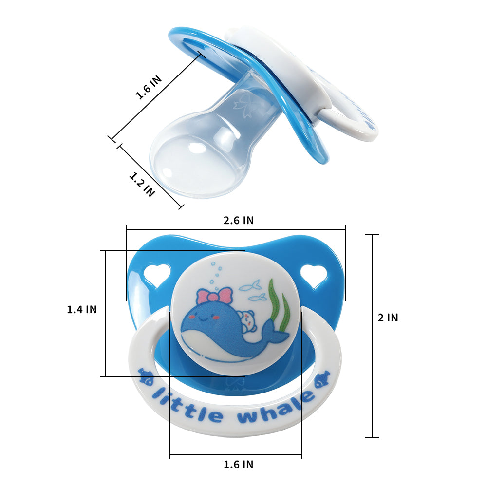 Little Whale Pacifier-Blue White