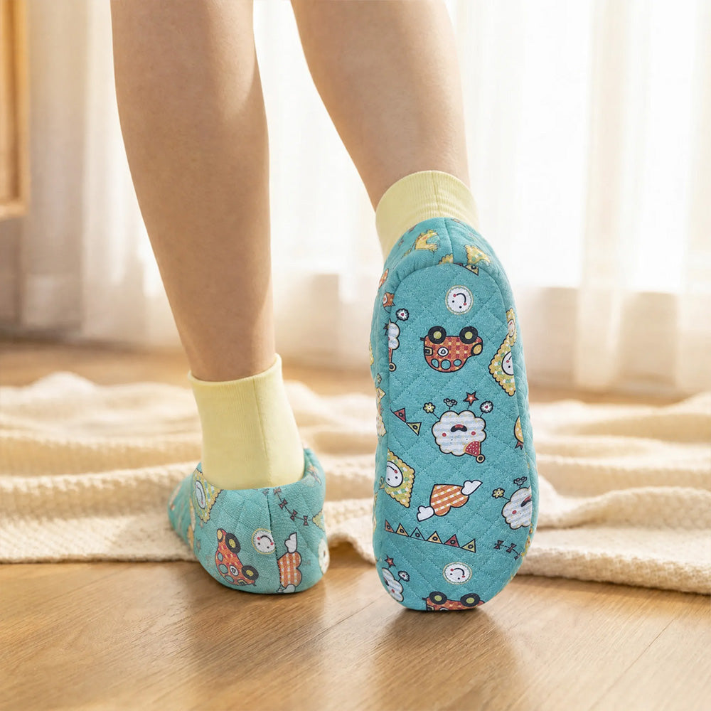 Adult Baby walking socks - set 3(Green & Orange)