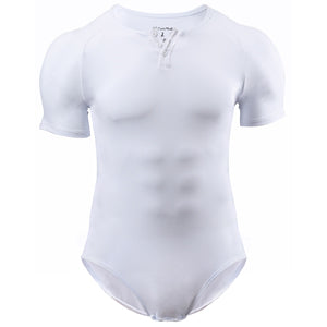 Basic slimming onesie for men-white