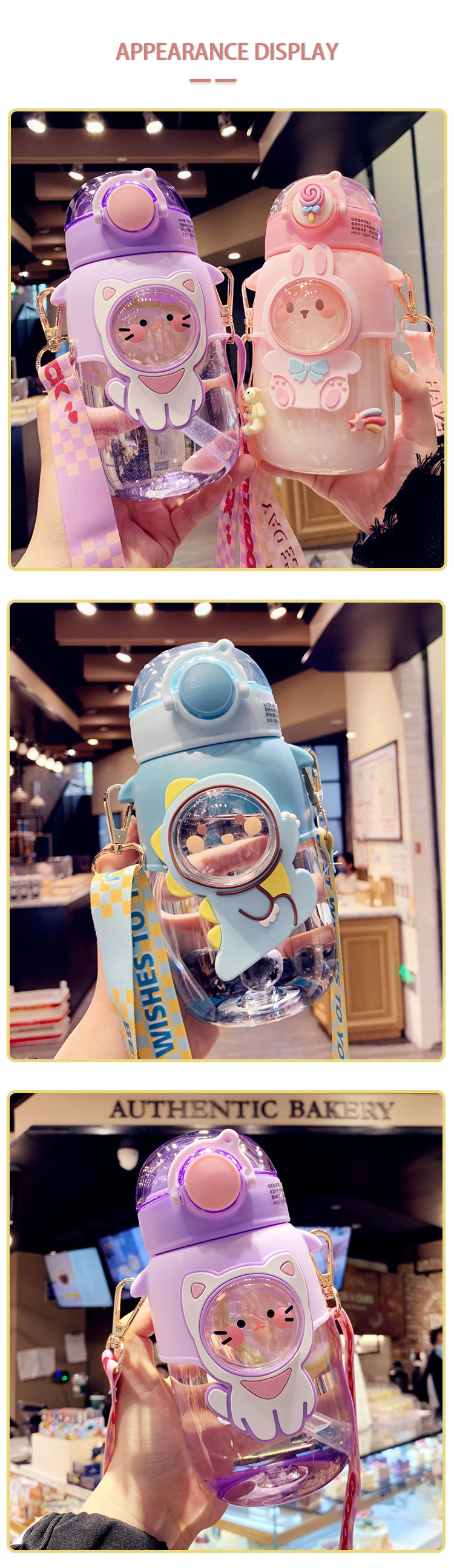 Adult Baby Bottle - Purple Cat