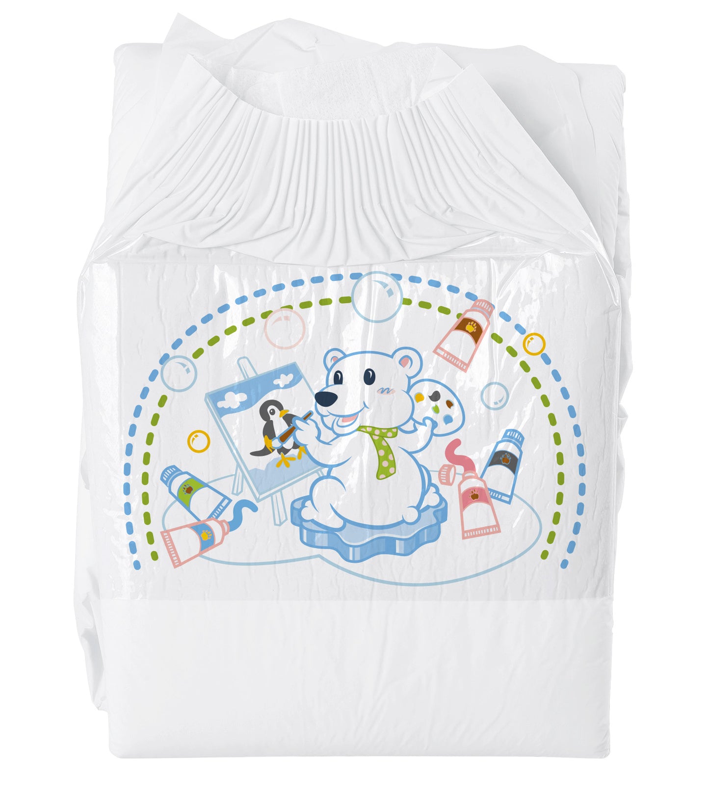 Artist Polar Bear-Adult Diaper-3 Pcs