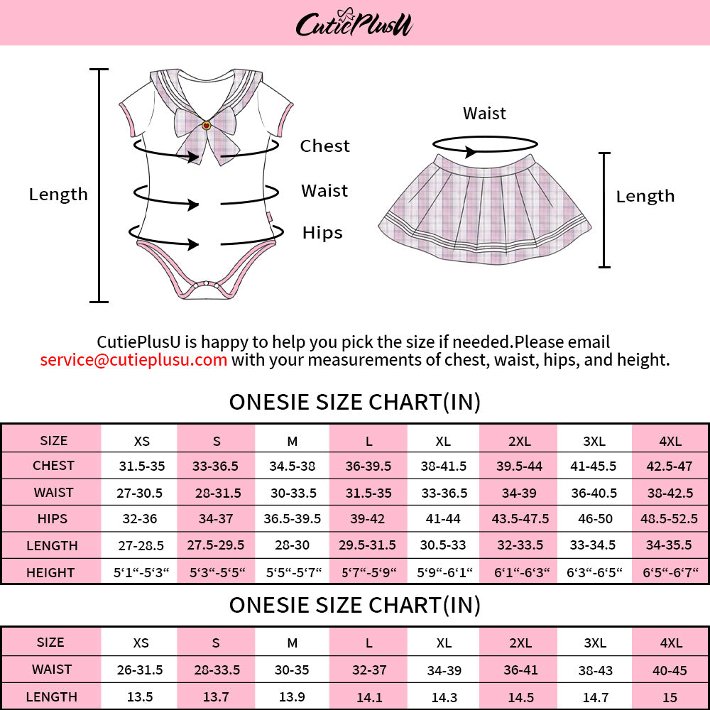 Magical Sailor Skirt Set-White Pink