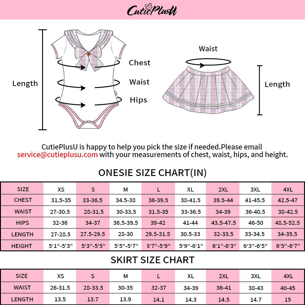 Magical Sailor Skirt Set-White Pink