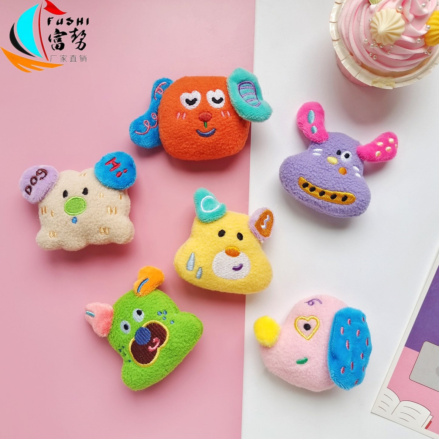 Happy Puppy Brooch-6Pcs