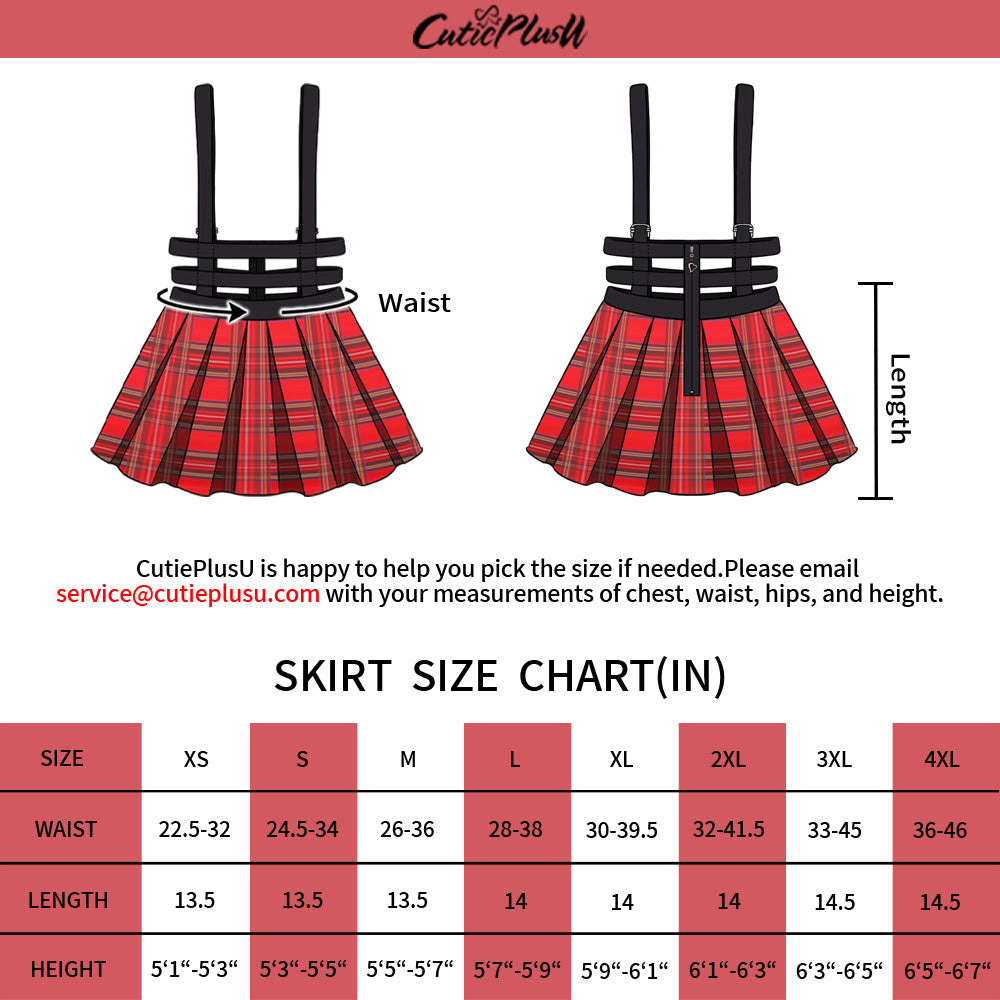 Plain Skirt Pleated - Mini Skirt Suspender A line