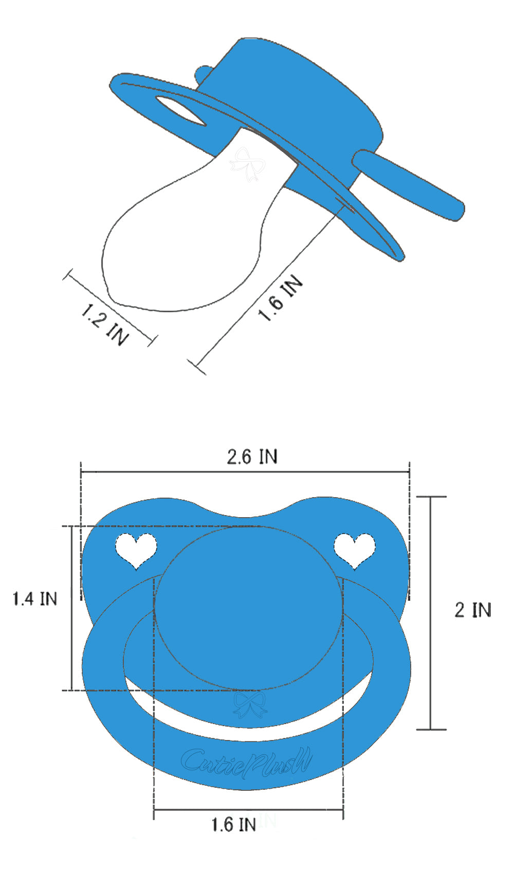 1pc Adult Pacifier Dark Purple + 1 Extra Clear Nipple