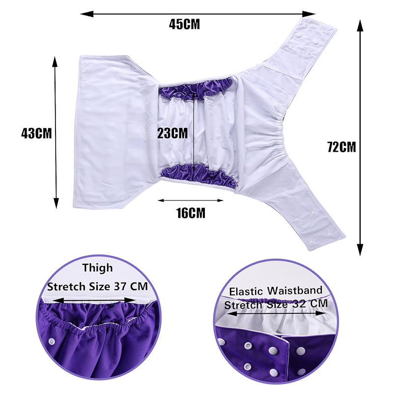 Adult Cloth Diaper Washable-Purple