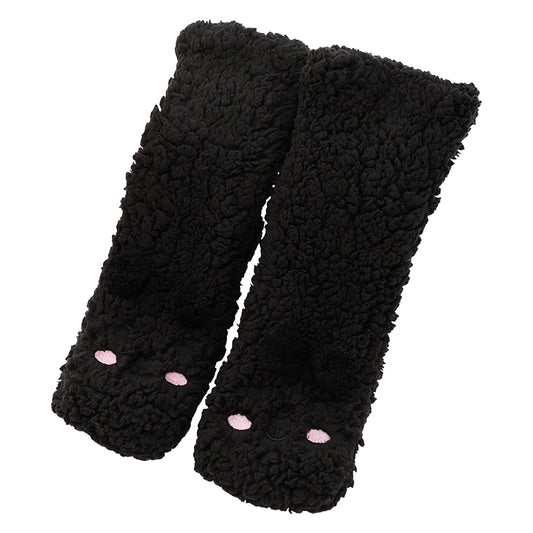 Plush Fuzzy Warm Floor Socks - Black