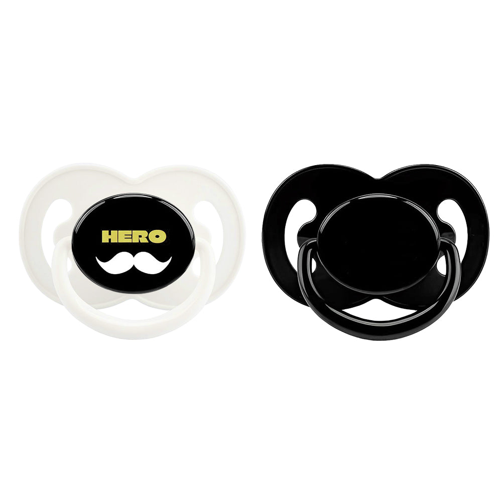 Goatee Pacifiers Hero Beard Adult Pacifier -2 Pack -Set C – CutiePlusU