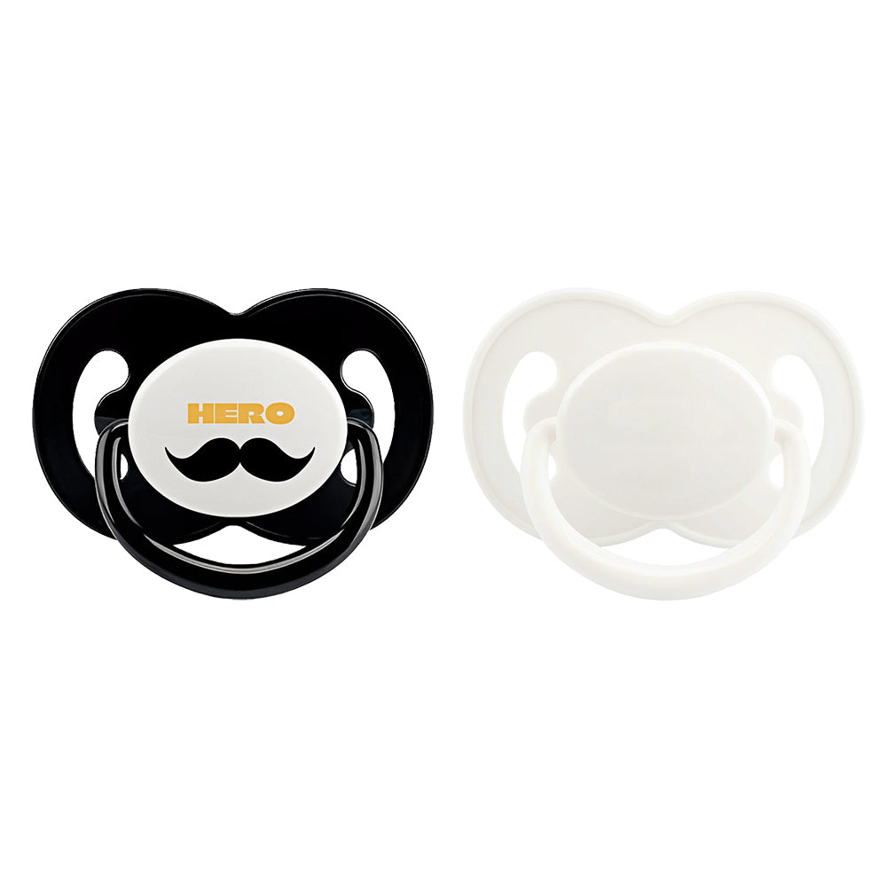 Goatee Pacifiers Hero Beard Adult Pacifier -2 Pack -Set B – CutiePlusU