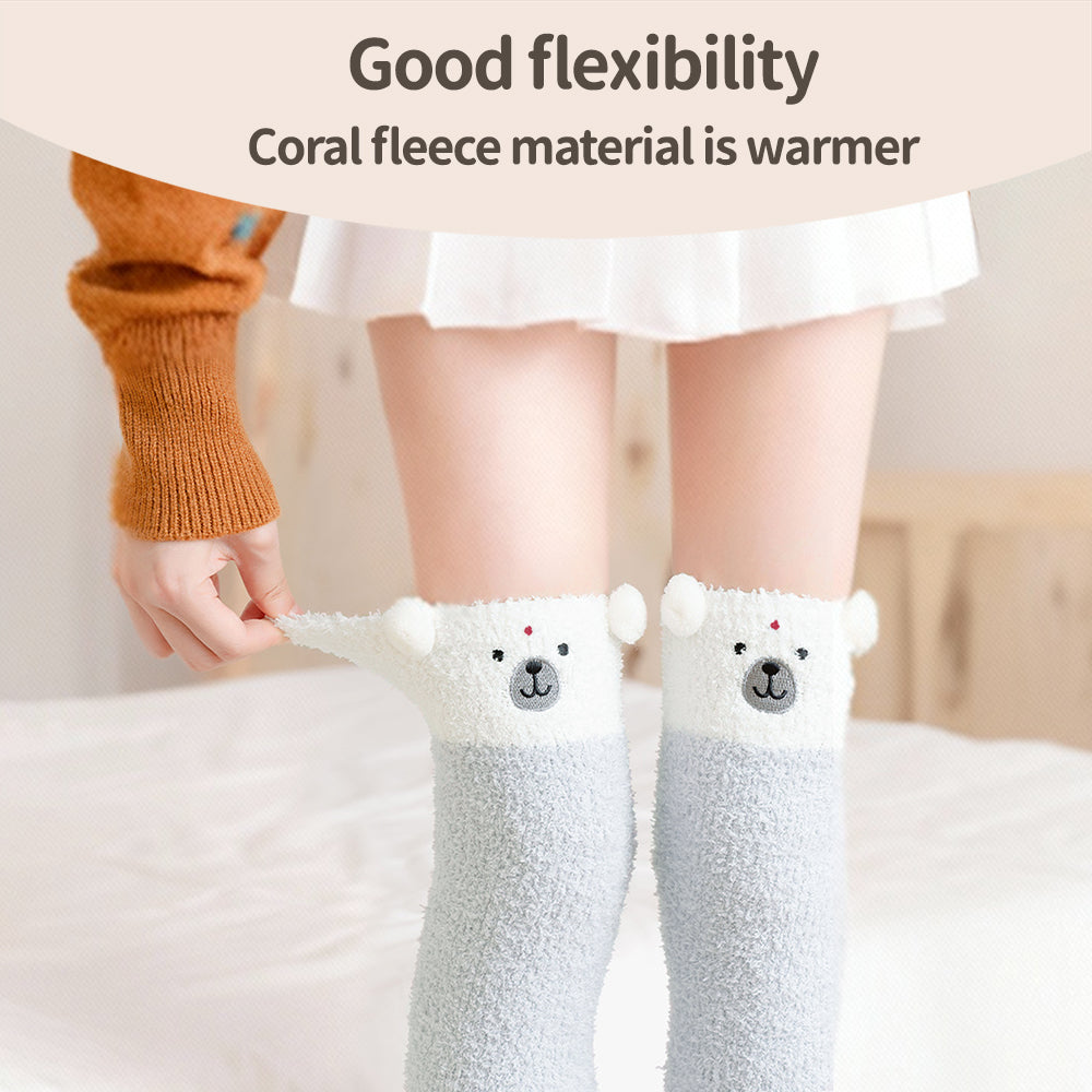 Knee High Long Socks 2 Packs- Bear