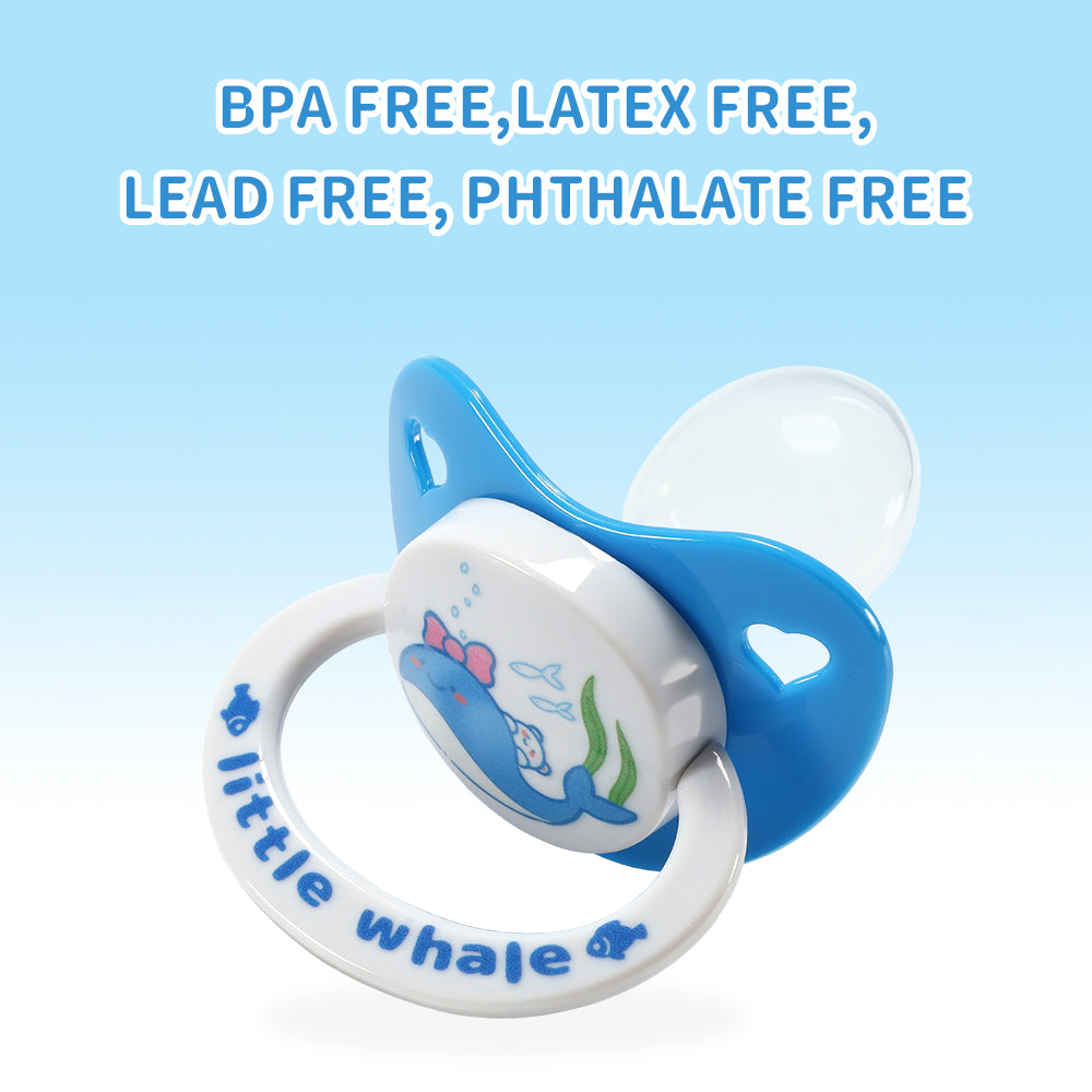 Little Whale Pacifier-Blue White