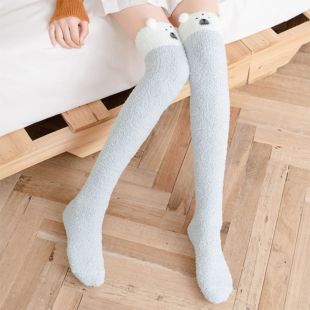 Knee High Long Socks 2 Packs- Bear