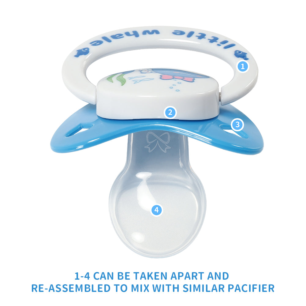 Little Whale Pacifier-Blue White