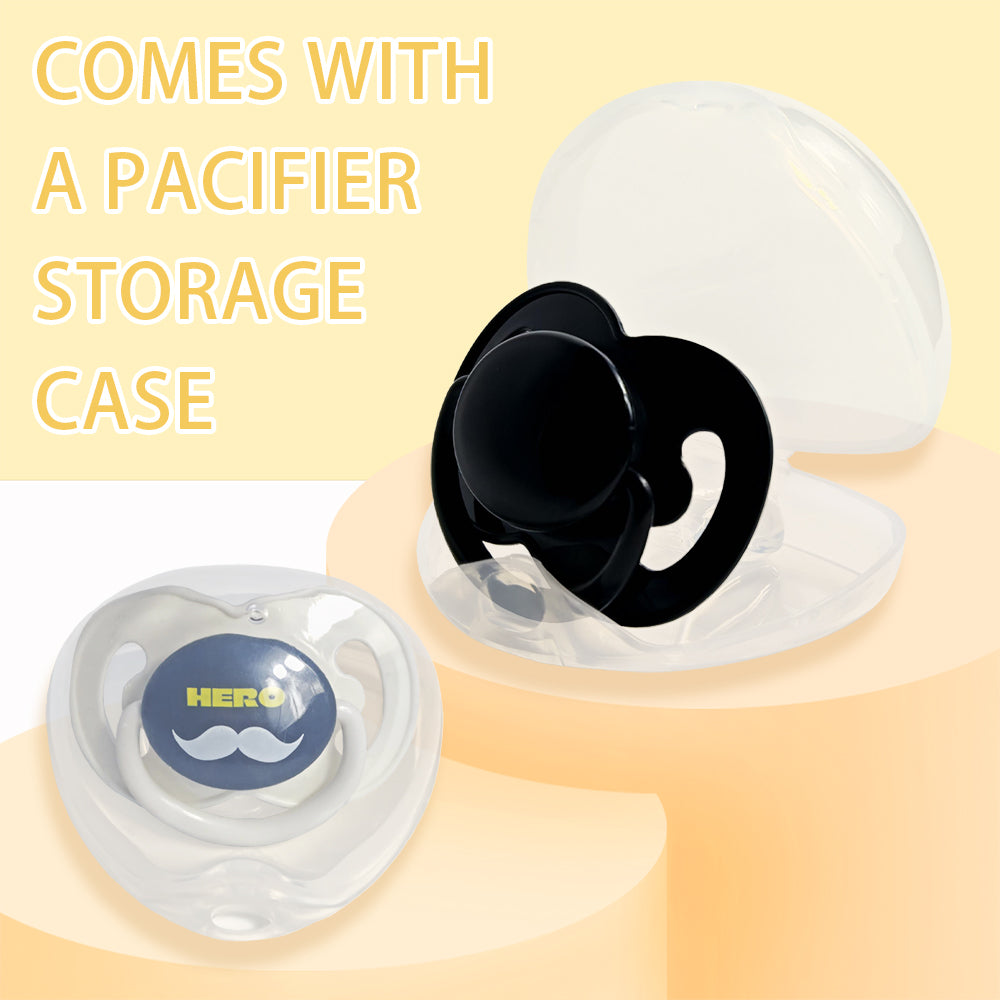 Goatee Pacifiers Hero Beard Adult Pacifier -2 Pack -Set C – CutiePlusU