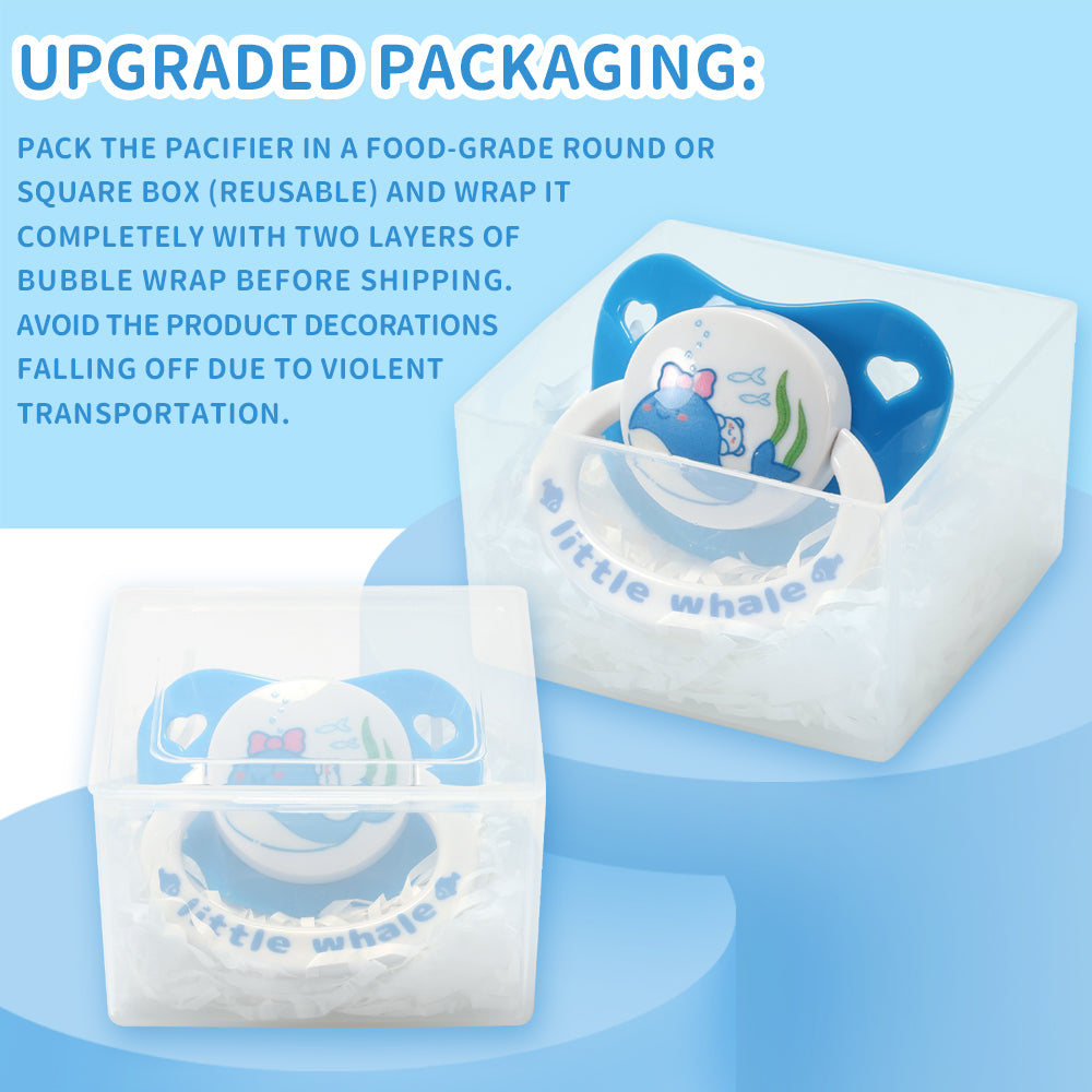 Little Whale Pacifier-Blue White