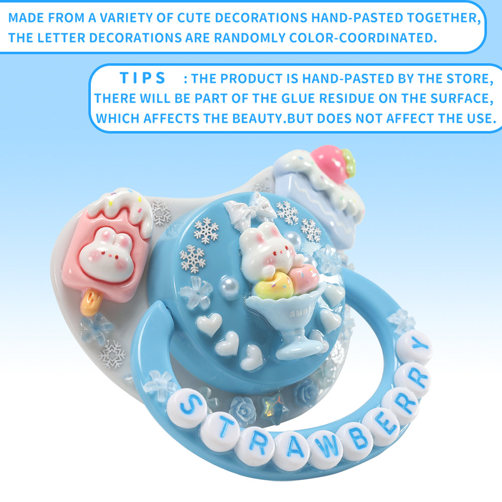 Strawberry Bunny Pacifier