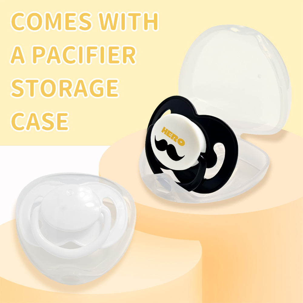 Goatee Pacifiers Hero Beard Adult Pacifier -2 Pack -Set B – CutiePlusU