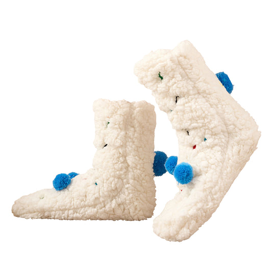Plush Fuzzy Warm Floor Socks - White