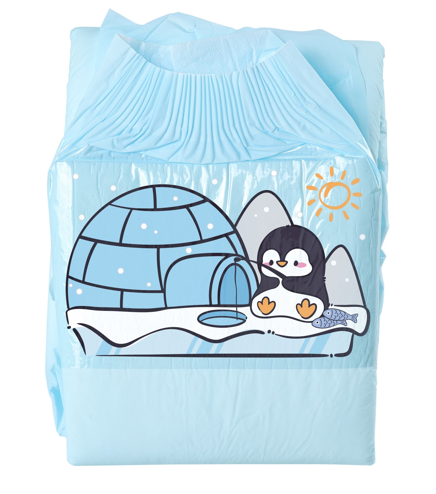 Penguin Fishing - Adult Diaper-3pcs