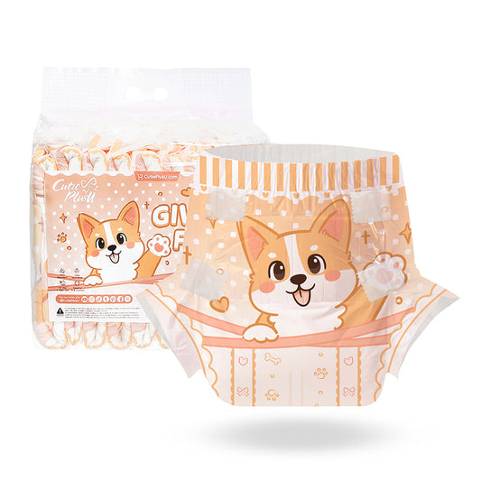 Give Me Five Corgi Adult Diaper-Cloth Back
