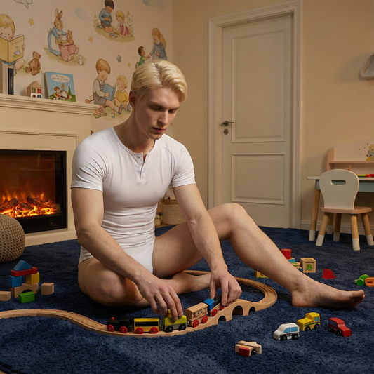 Basic slimming onesie for men-white