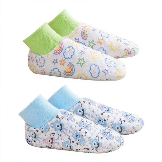 Adult Baby walking socks - set 4（Blue & Green)