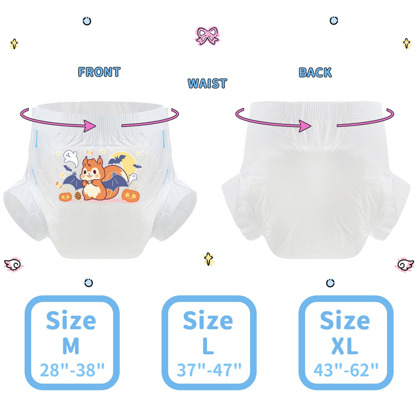 Halloween Squirrel-Adult Diaper-3pcs