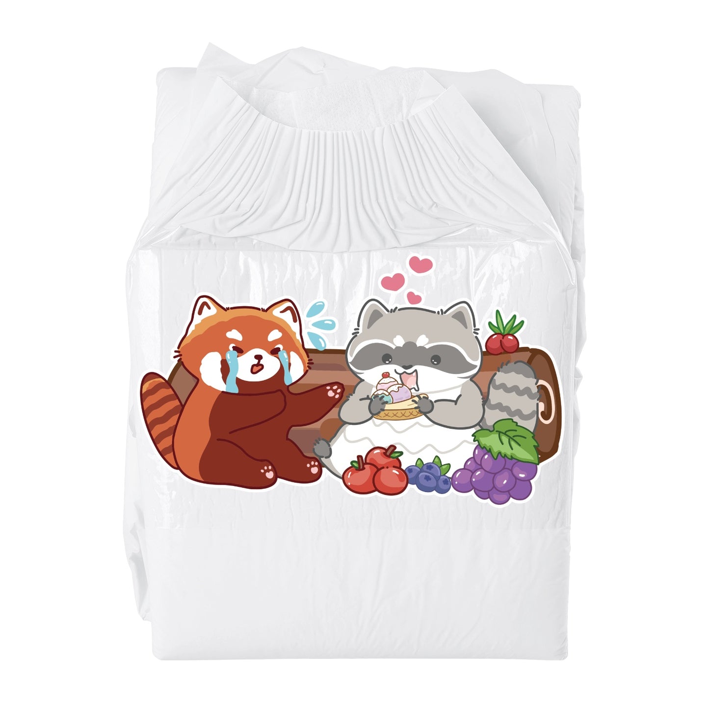 Funny Raccoons-Adult Diaper-3 Pcs