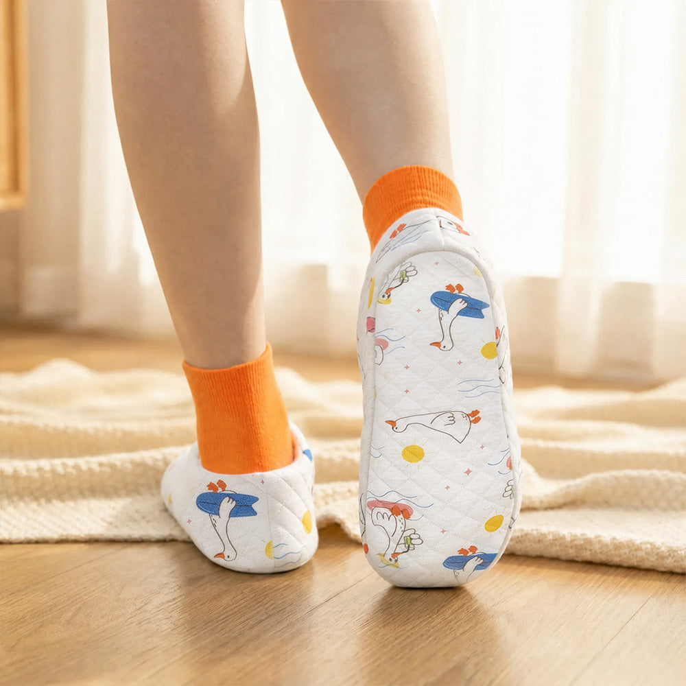 Adult Baby walking socks - set 3（Green & Orange)