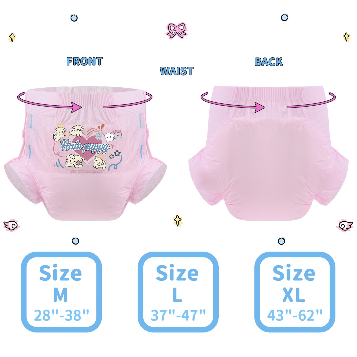 Angel Puppy - Adult Diaper - 3pcs