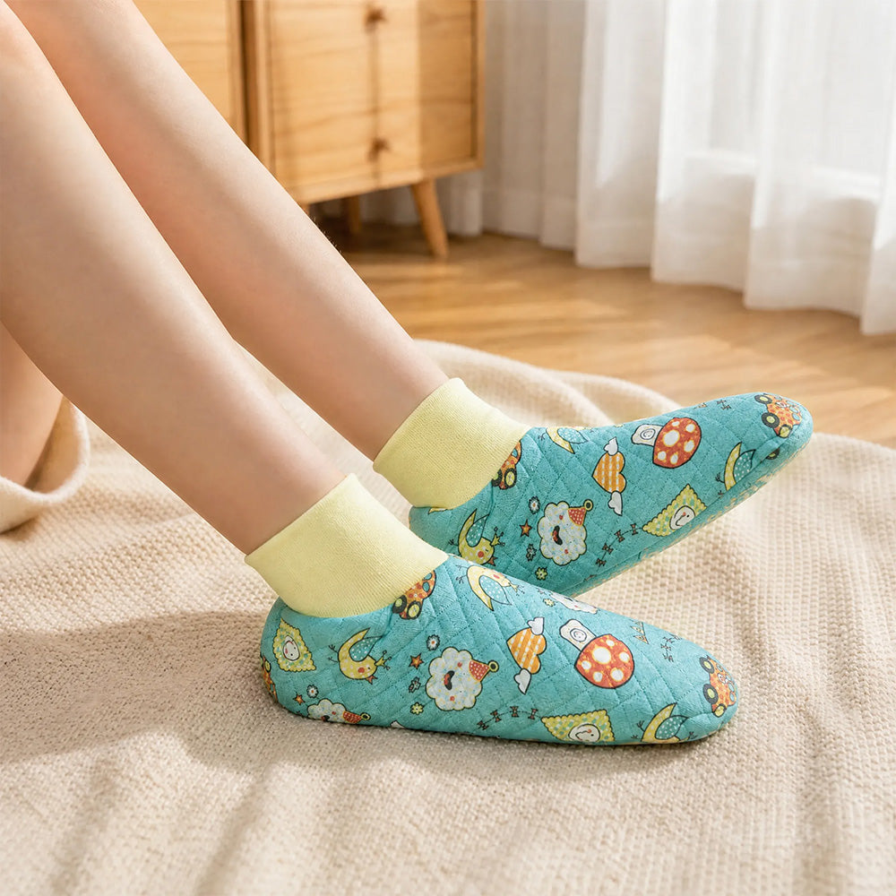Adult Baby walking socks - set 3（Green & Orange)