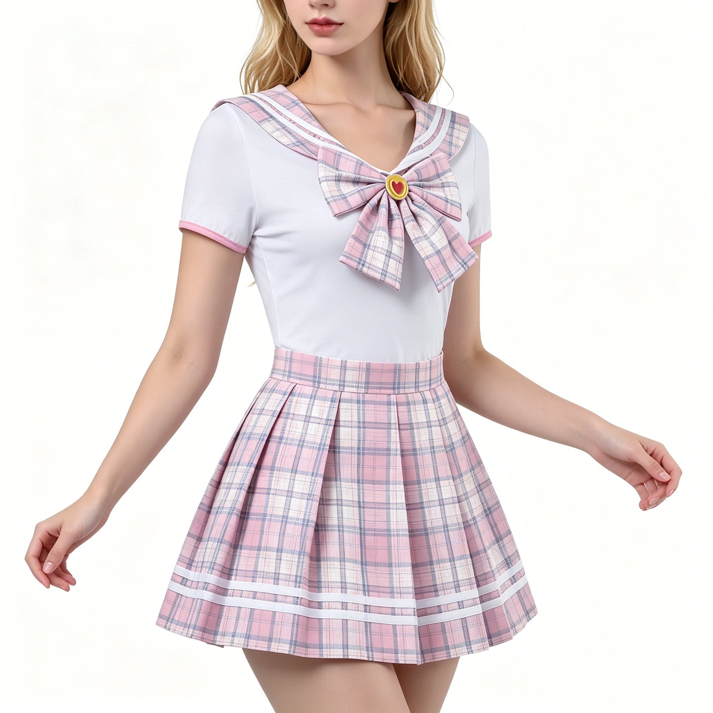 Magical Sailor Skirt Set-White Pink