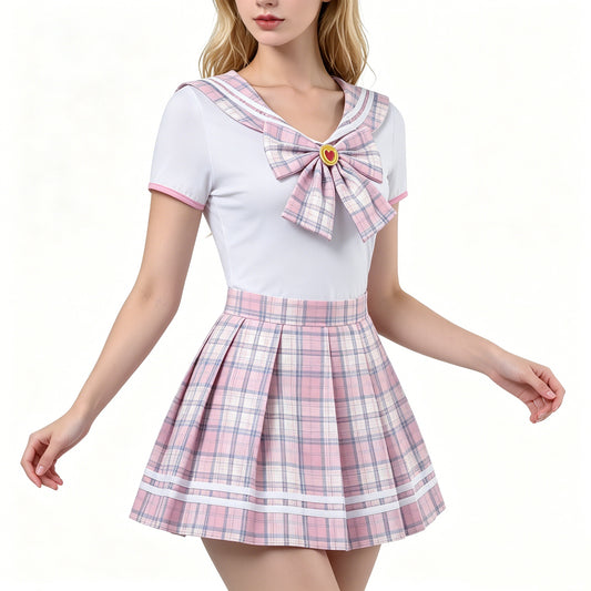 Magical Sailor Skirt Set-White Pink