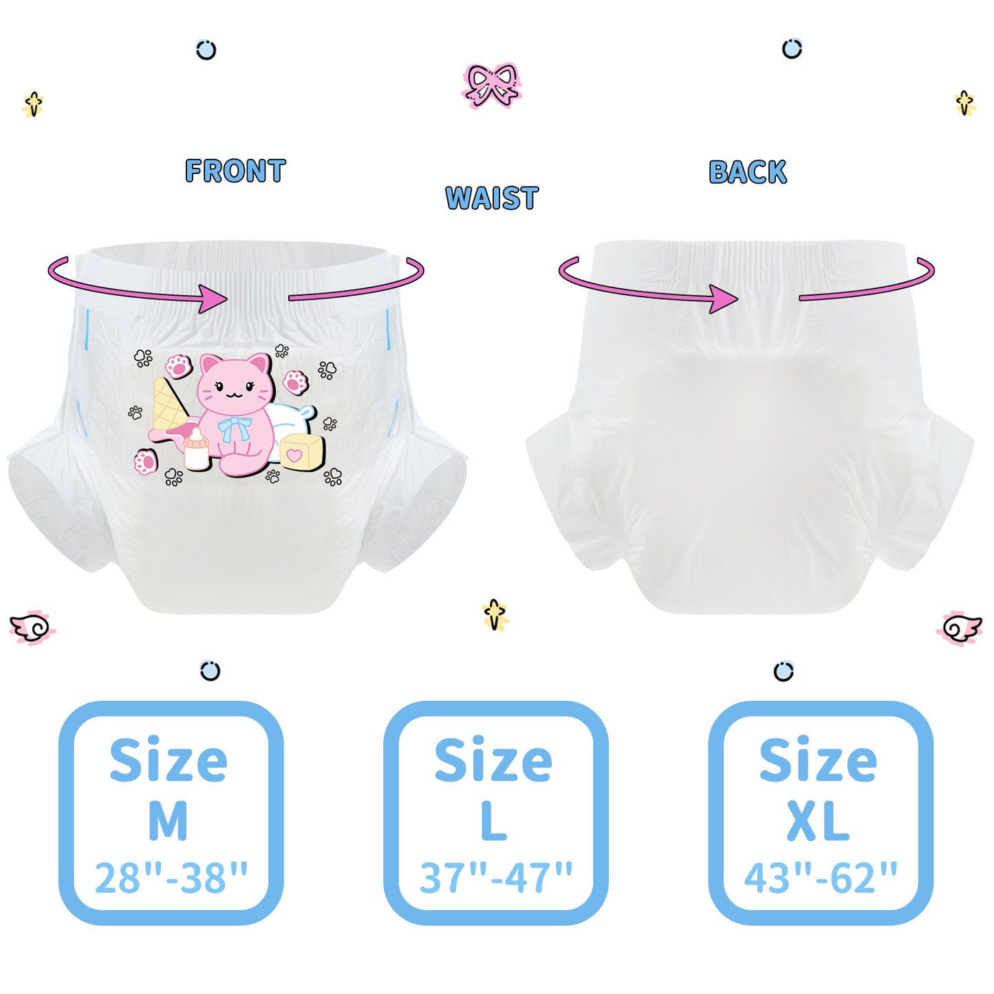 Cute Kitty-Adult Diaper-3 Pcs