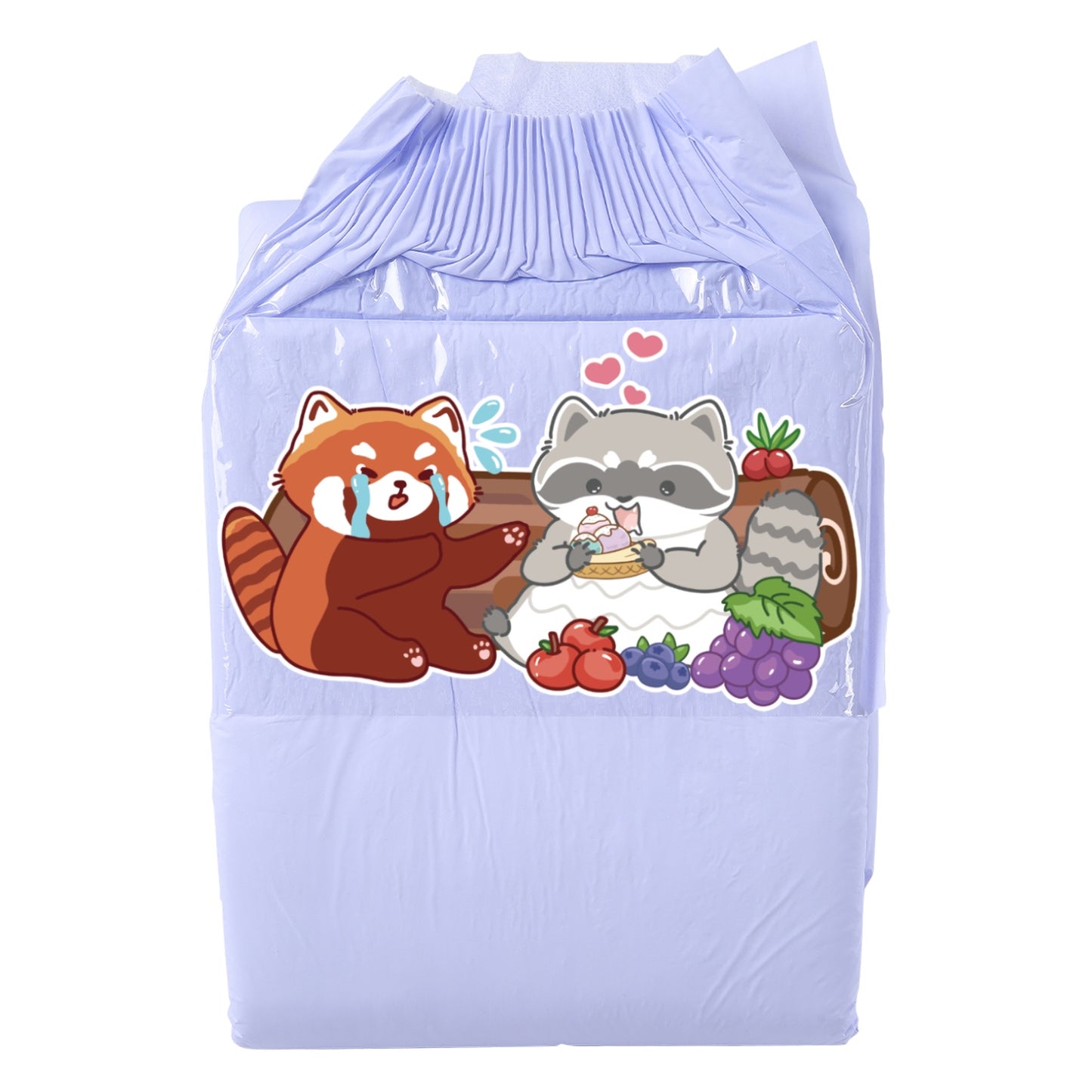 Funny Raccoons-Adult Diaper-3 Pcs