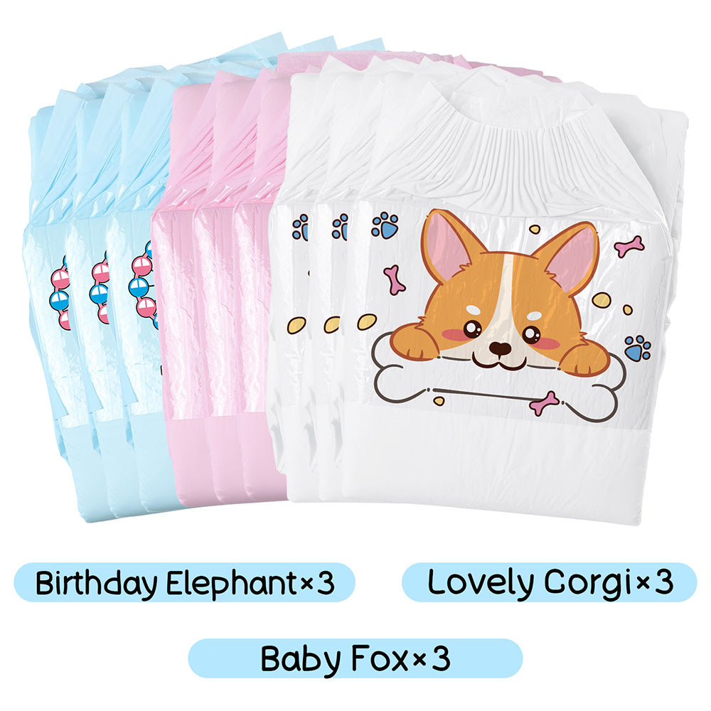 Theme Diaper Mixed Packing set 1 -9pcs