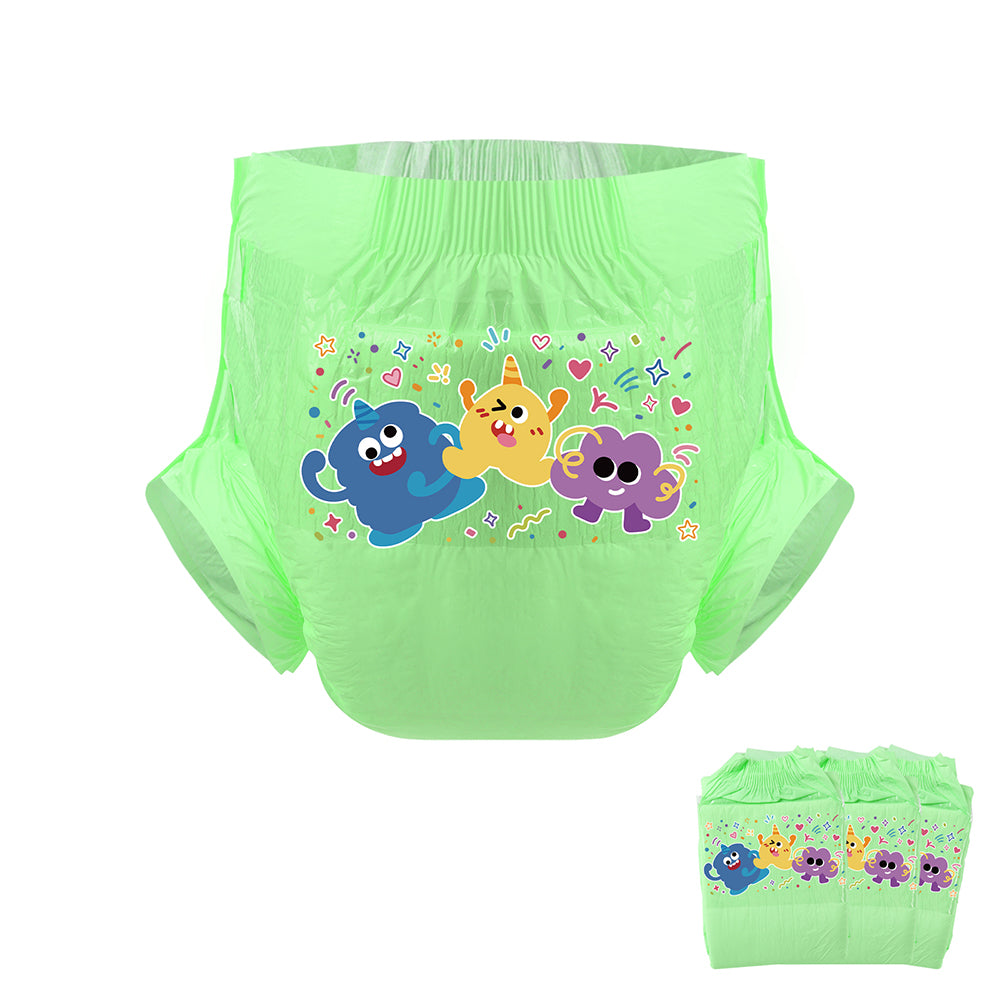 Three Monsters-Adult Diaper-3 Pcs