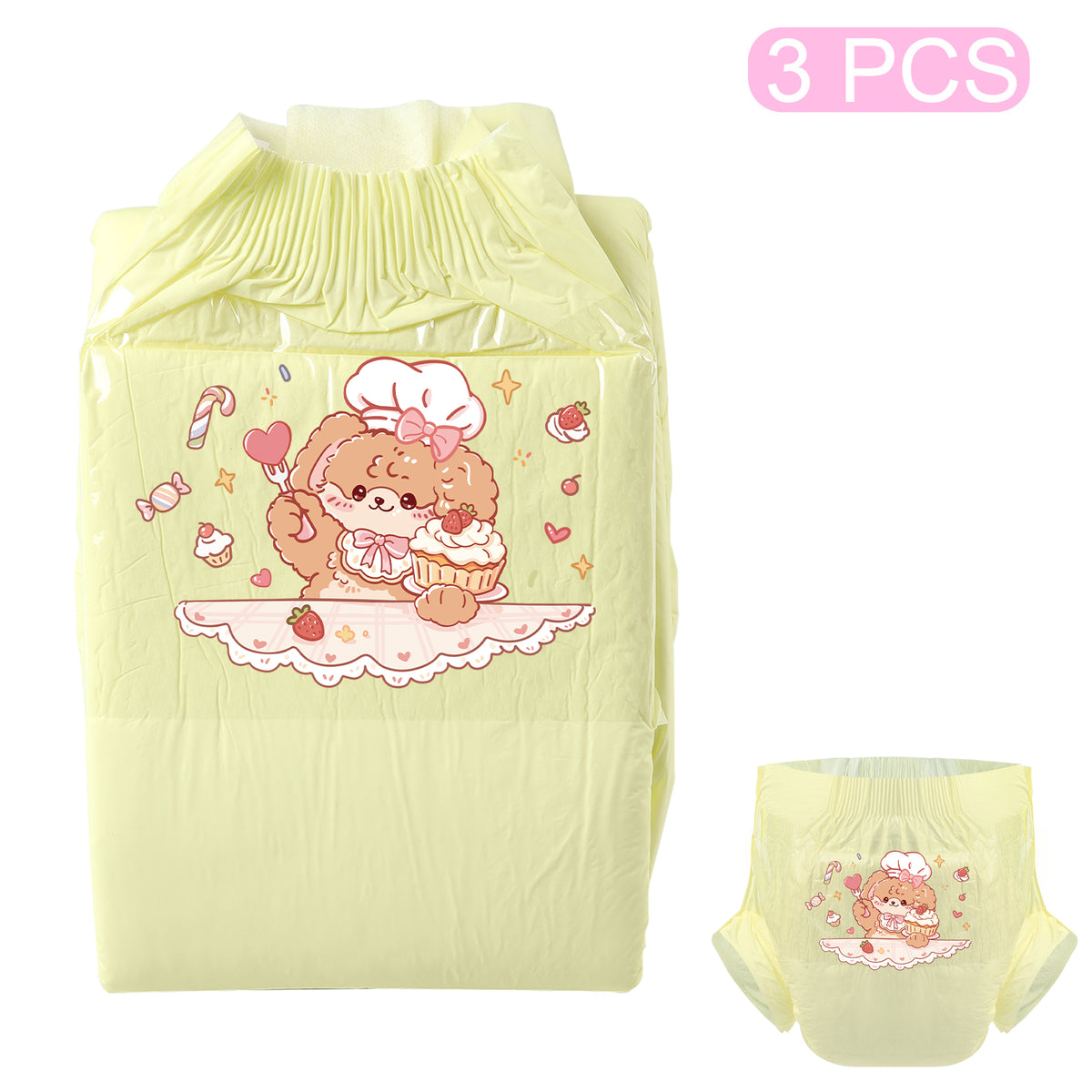 Sweetheart Teddy-Adult Diaper-3 Pcs