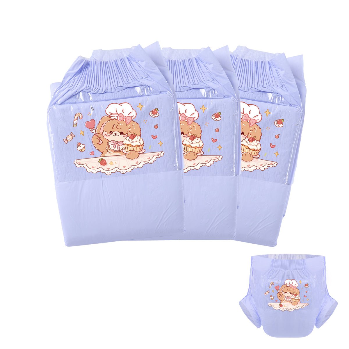 Sweetheart Teddy-Adult Diaper-3 Pcs