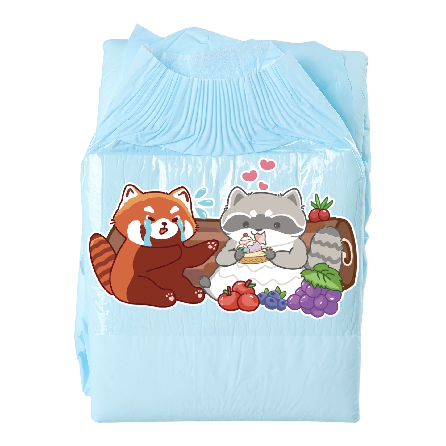 Funny Raccoons-Adult Diaper-3 Pcs