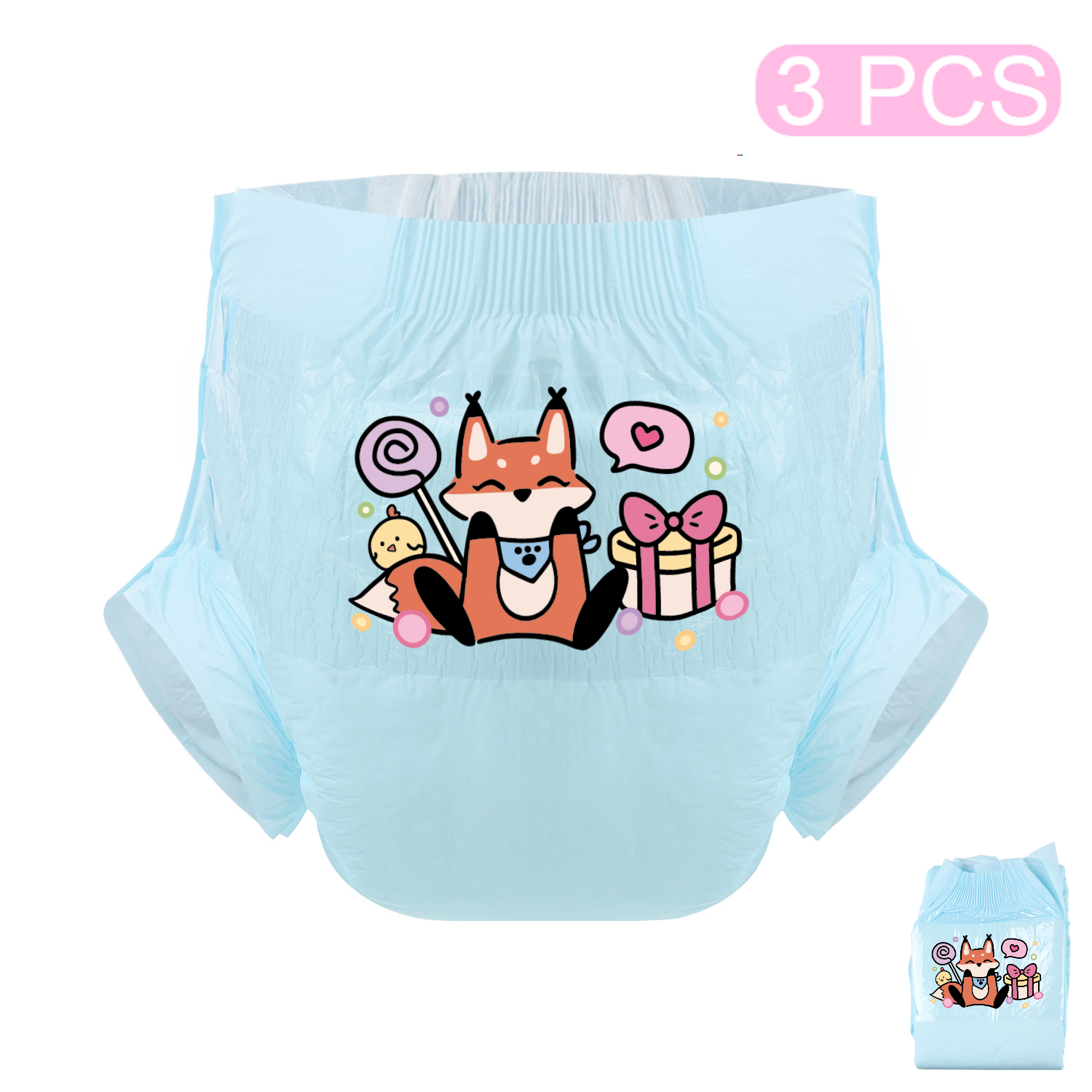 Baby Fox - Adult diaper - 3pcs – CutiePlusU