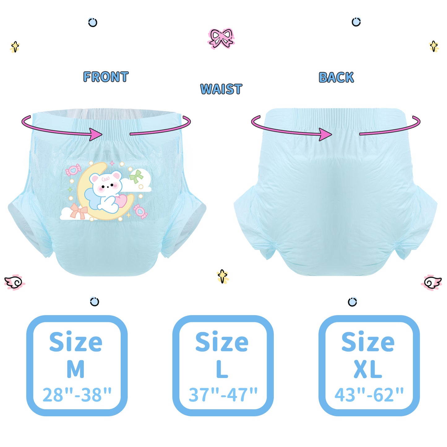 Cute Bear-Adult Diaper-3 Pcs