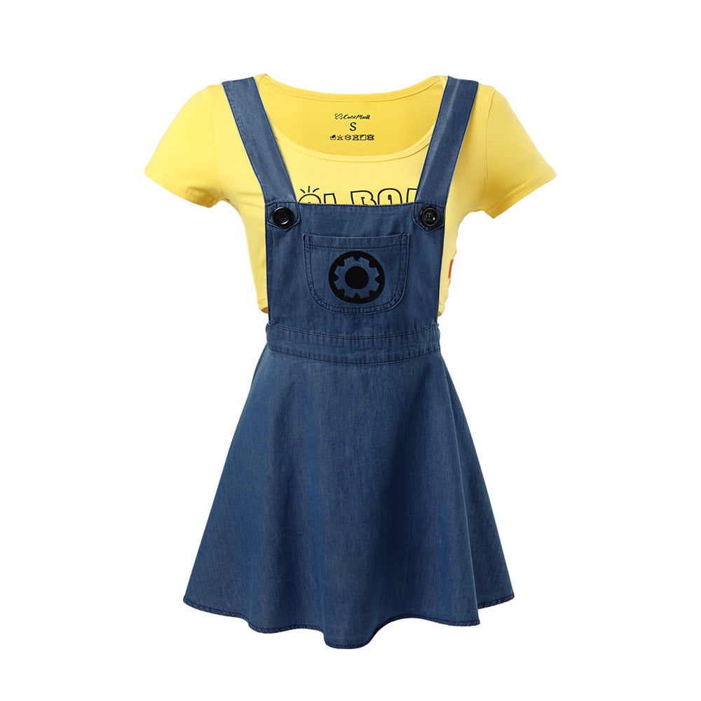 Despicable Me - Minions Crop Top Overall Set-Mazarine