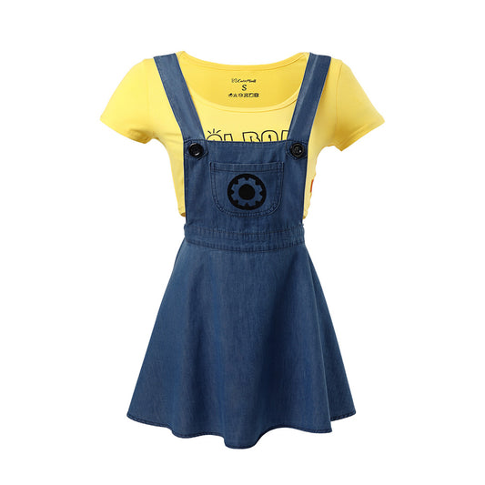 Despicable Me - Minions Crop Top Overall Set-Mazarine