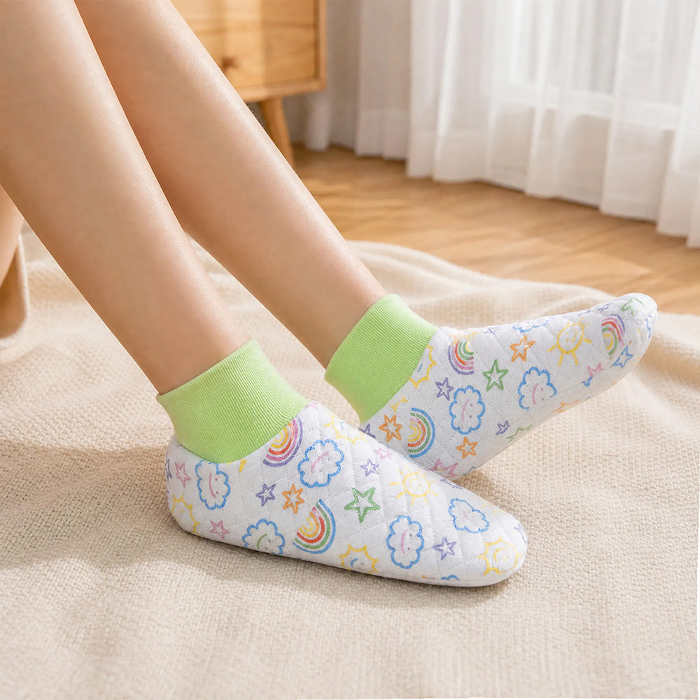 Adult Baby walking socks - set 4（Blue & Green)