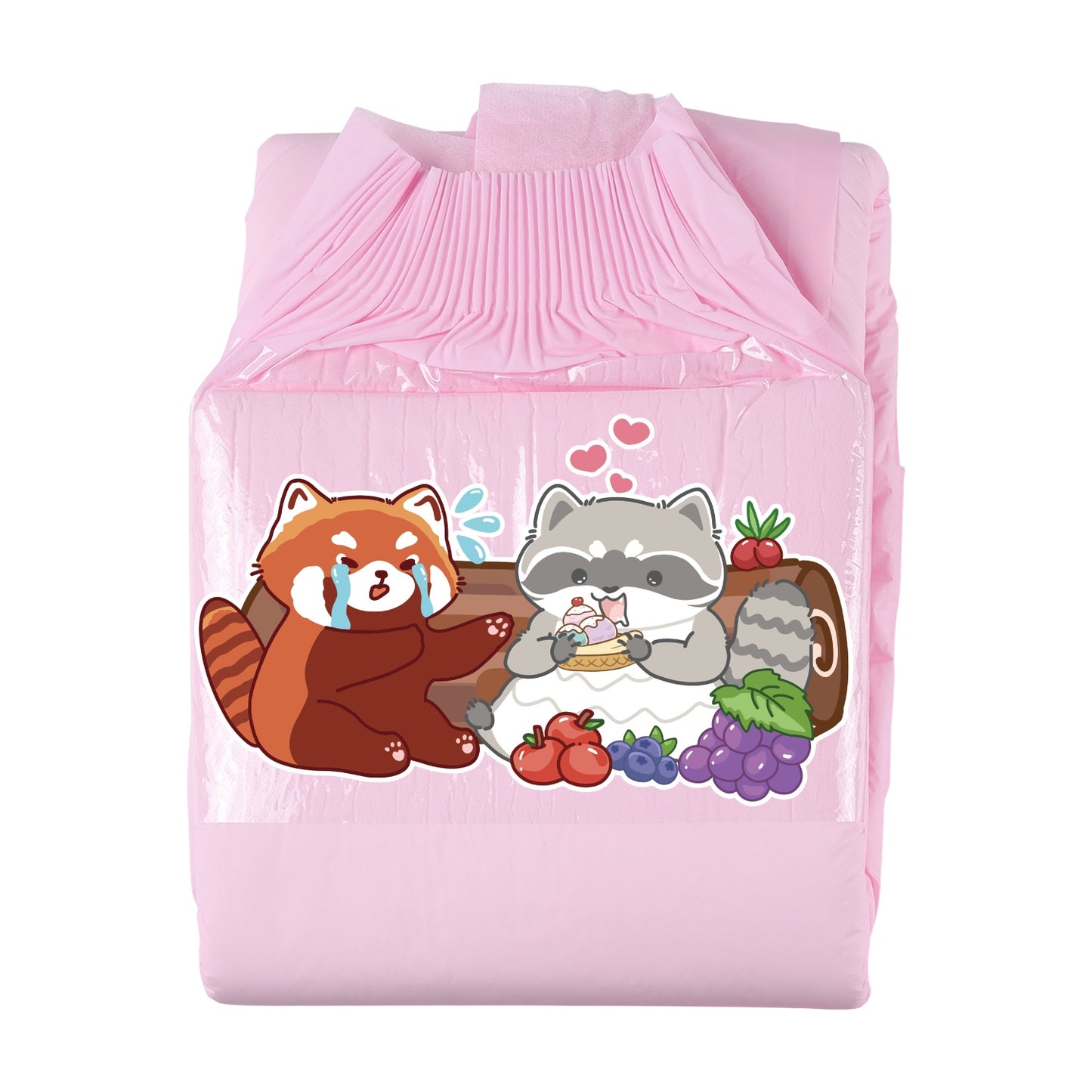 Funny Raccoons-Adult Diaper-3 Pcs