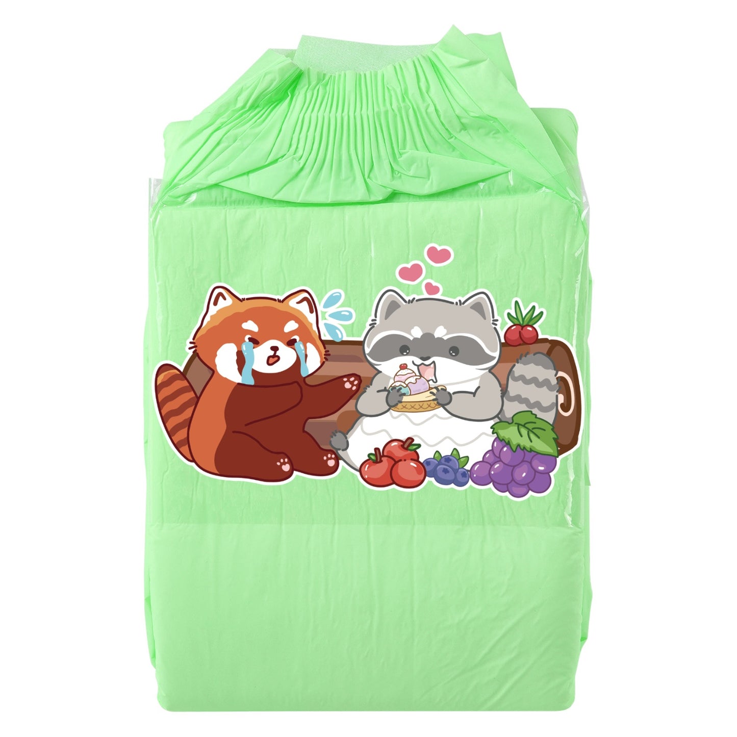 Funny Raccoons-Adult Diaper-3 Pcs